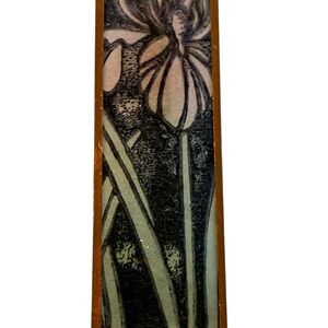 Elegant Floral Iris Artisan Brooch Handmade